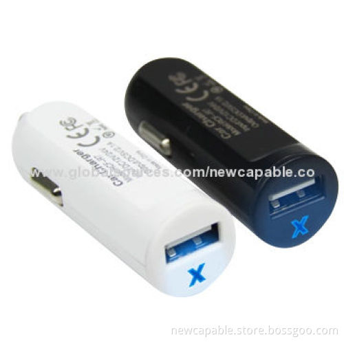Car Charger with 12-24V DC Inputs, 5V DC, 2.1A Output